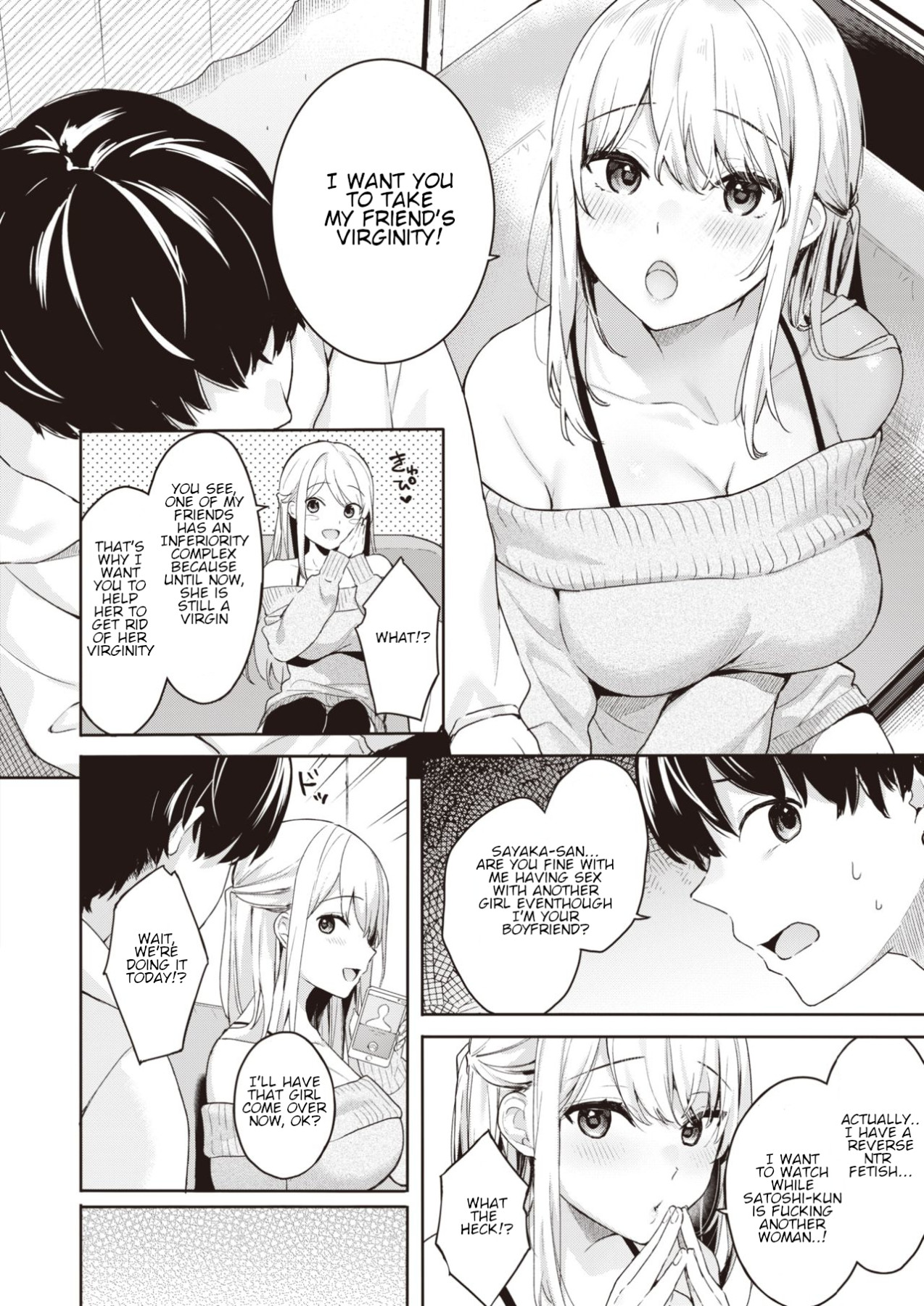 Hentai Manga Comic-The Virgin, the Girlfriend, and NTR-Read-4